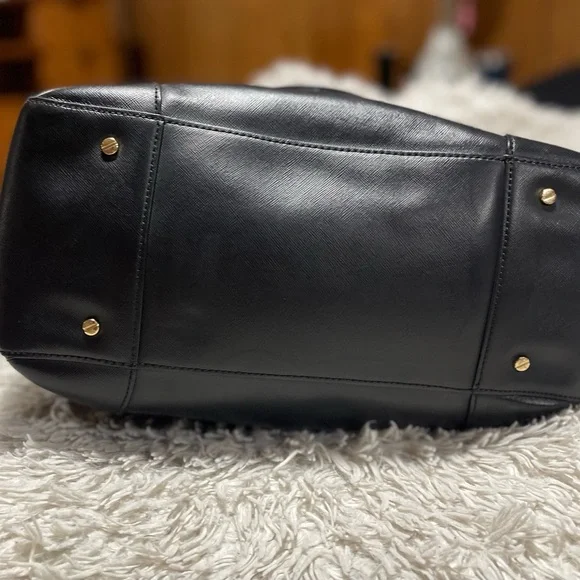 TORY BURCH"Bag Tote Leather Purse-Black - Picture 10 of 16